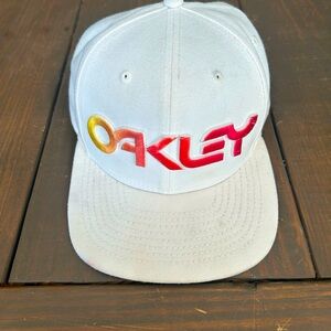 Oakley Hat New Era 9Fifty Snapback Cap Flat Brim White Adjustable Embroidered
